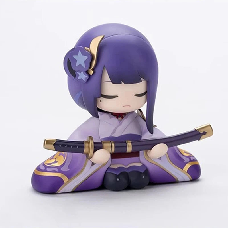 Raiden Shogun Kimono Genshin Impact RPG Kawaii Chibi Figurine PVC 3.9" [No Box]