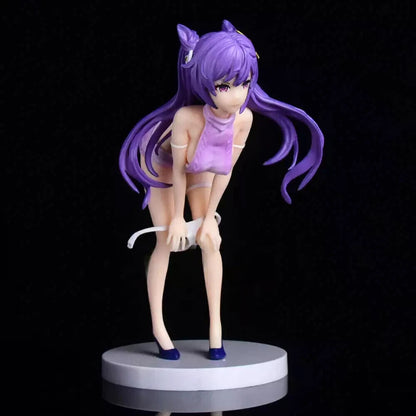 Keqing Neko Genshin Impact RPG Cast Off Anime Figure PVC 7" [No Box] *Adult Collectible*