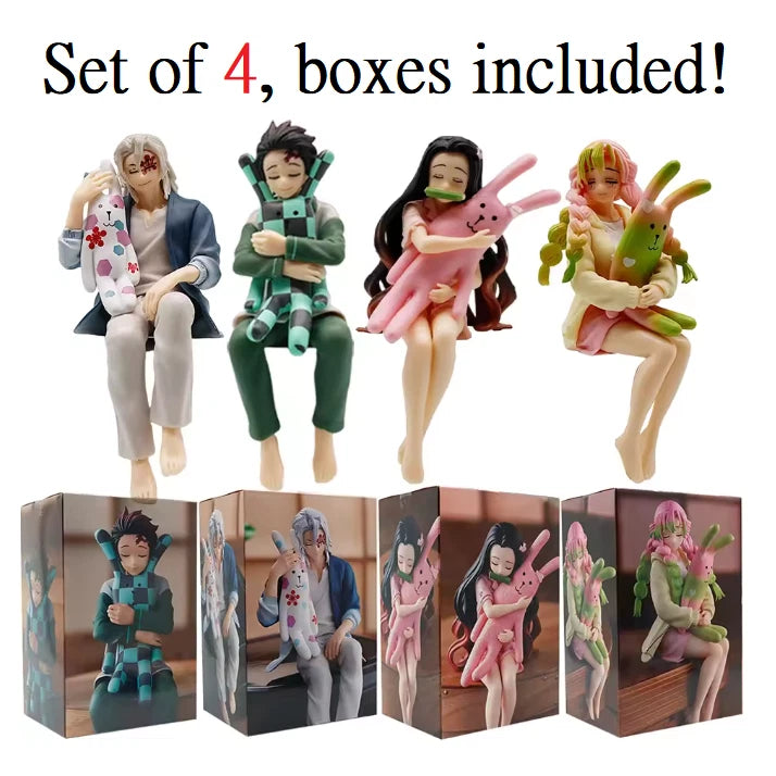 Nezuko, Mitsuri, Tanjiro, Tengen, Demon Slayer Anime Figure Model Noodle Stoppers PVC 5" [Boxed]