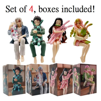 Nezuko, Mitsuri, Tanjiro, Tengen, Demon Slayer Anime Figure Model Noodle Stoppers PVC 5" [Boxed]