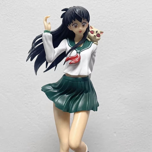 Kagome Higurashi Student Uniform Inuyasha Anime Figure Model PVC 9" [No Box]