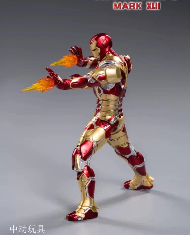 Iron Man Mark 42 Marvel Adjustable Rare Action Figure PVC 6" [Boxed]