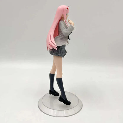 Zero Two Student Outfit Darling in the Franxx Premium Anime Figure PVC 6" [No Box]