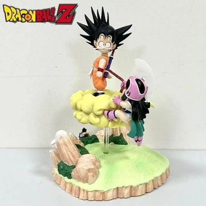 Childhood Goku & Chi-Chi Dragon Ball Anime Figure Model Statue PVC 5.5" [Boxed]