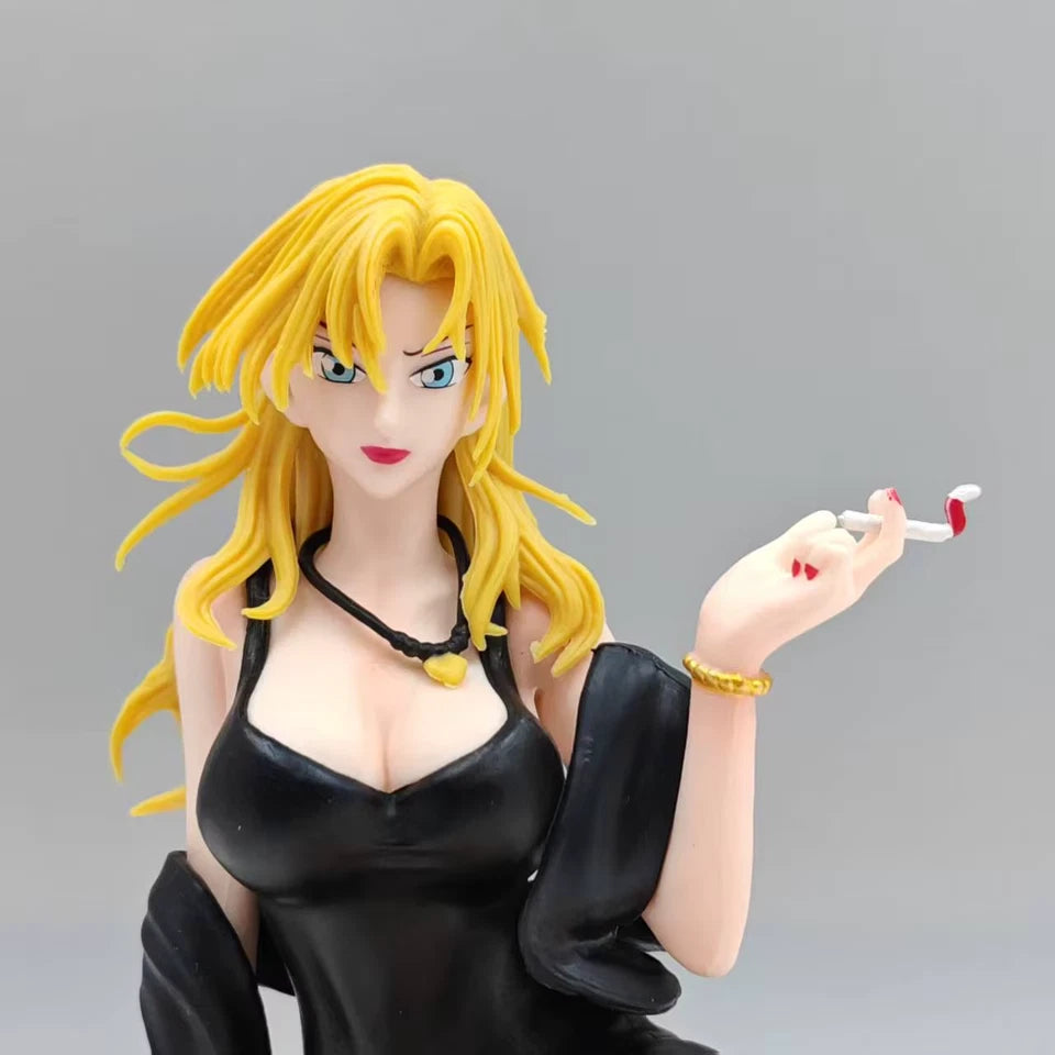Vermouth Sitting & Smoking Detective Conan Figure Model Statue PVC 5.3" [Boxed]