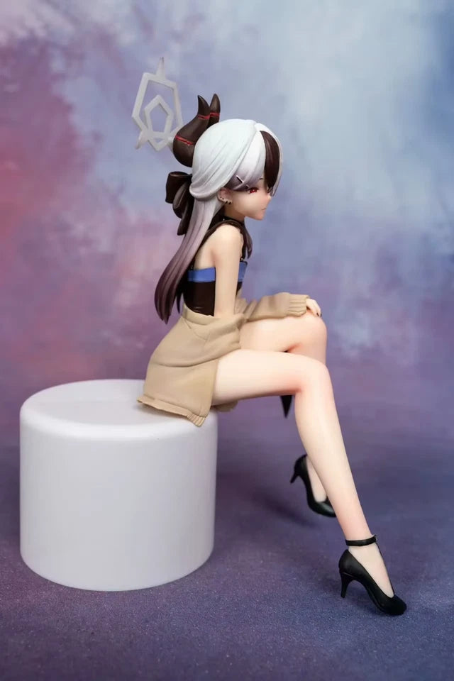 Onikata Kayoko Sitting Blue Archive RPG Kawaii Anime Figure PVC 6.2" [No Box]