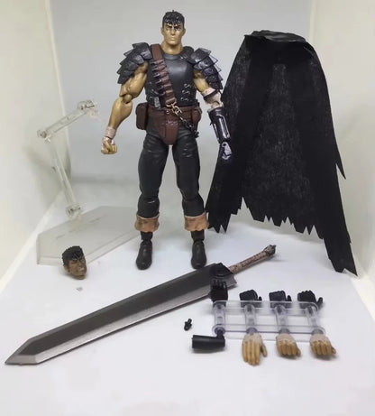 Guts Black Swordsman Berserk Anime Adjustable Action Figure PVC 6.6 in [Boxed]