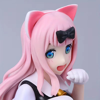 Kaguya Shinomiya & Chika Fujiwara Neko Love is War Anime Figure PVC 8.5" [No Box]