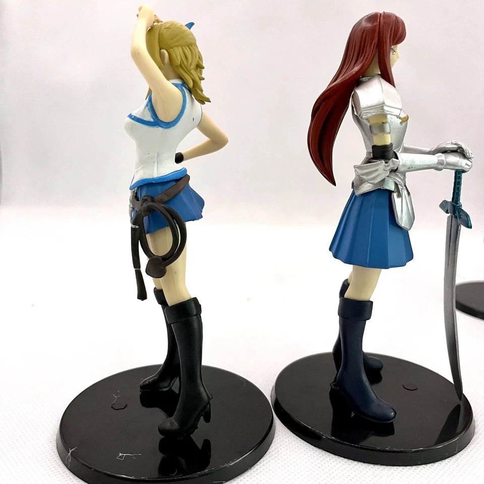 Natsu, Gray, Lucy, Erza Fairy Tail Anime Figure Model Statue PVC 6" [Boxed]