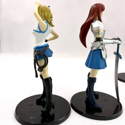 Natsu, Gray, Lucy, Erza Fairy Tail Anime Figure Model Statue PVC 6" [Boxed]