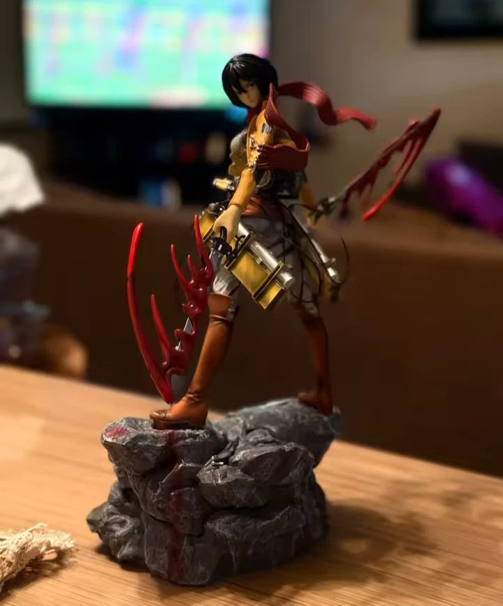Mikasa Ackerman Battle Damage Ver. Attack on Titan AoT Anime Figure PVC 13.7" [Boxed]