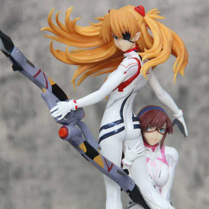 Asuka Soryu & Mari Makinami Neon Genesis Evangelion Anime Figure PVC 10.5" [Boxed]