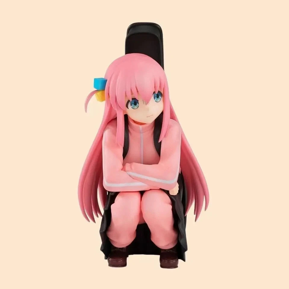 Hitori Gotoh Sitting Bocchi the Rock! Cute Anime Figurine PVC 3.5" [No Box]