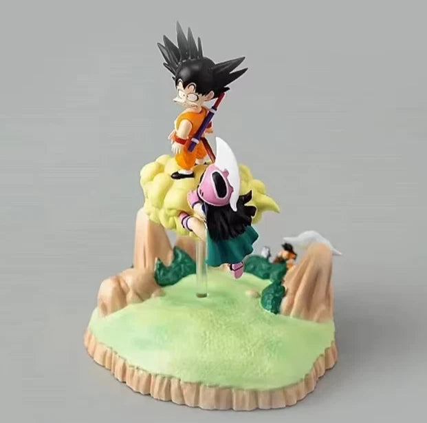 Childhood Goku & Chi-Chi Dragon Ball Anime Figure Model Statue PVC 5.5" [Boxed]