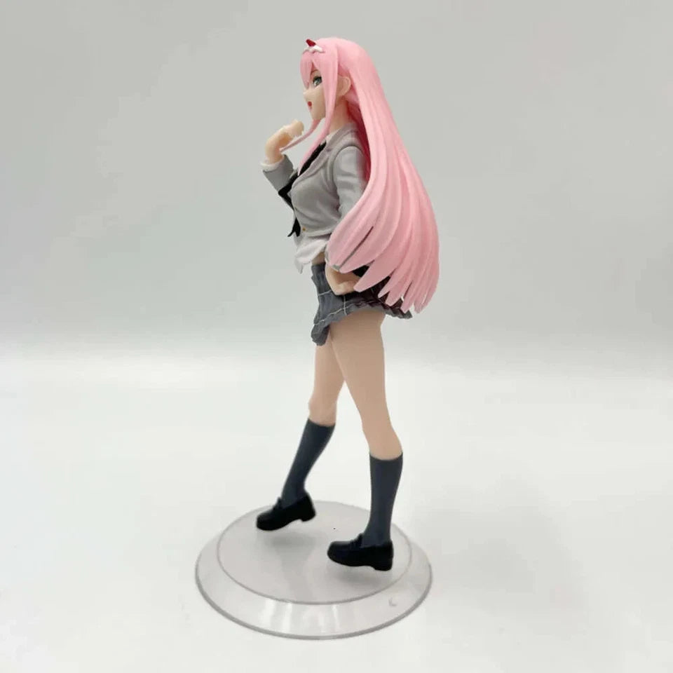Zero Two Student Outfit Darling in the Franxx Premium Anime Figure PVC 6" [No Box]