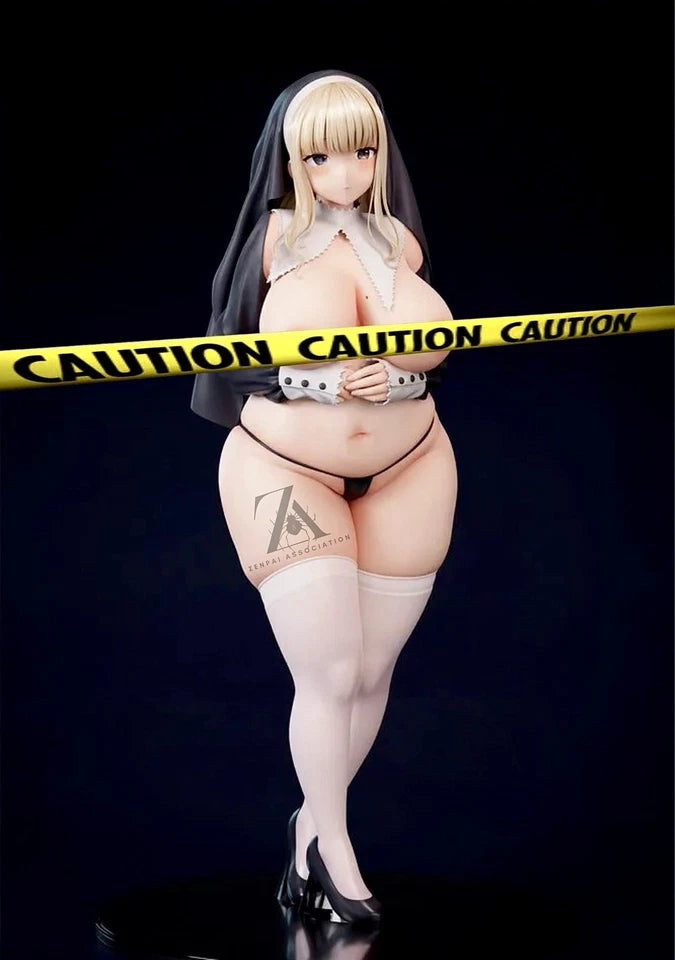 Louisa Full Bust Nun Kounin Sao Ojisan Manga Cast Off Curvy Figure PVC 10" [Boxed] *Adult Collectible*