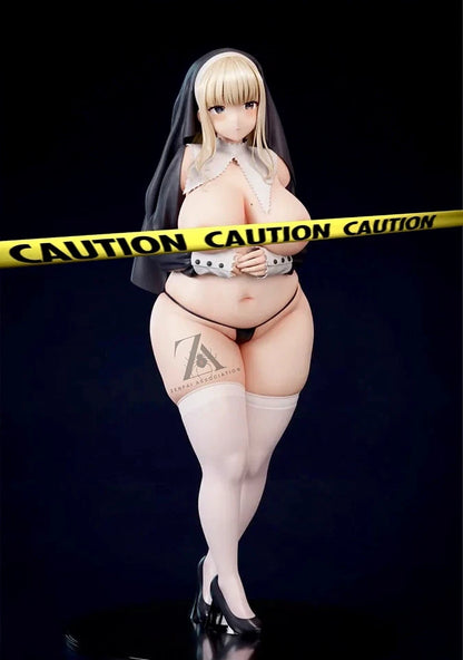 Louisa Full Bust Nun Kounin Sao Ojisan Manga Cast Off Curvy Figure PVC 10" [Boxed] *Adult Collectible*