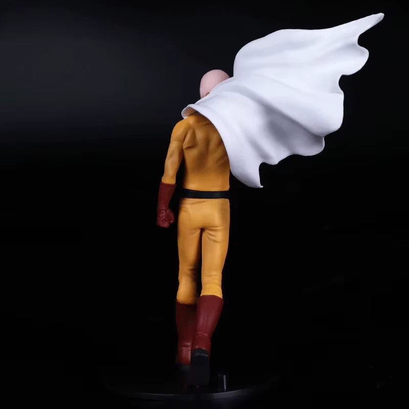 Saitama Bald Cape One Punch Man Anime Collectible Action Figure PVC 7.8" [No Box]