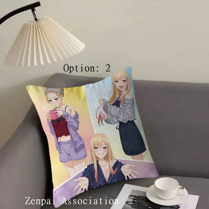Marin My Dress-Up Anime Kawaii Soft Pillow Cushion Cover 1.5 x 1.5 ft