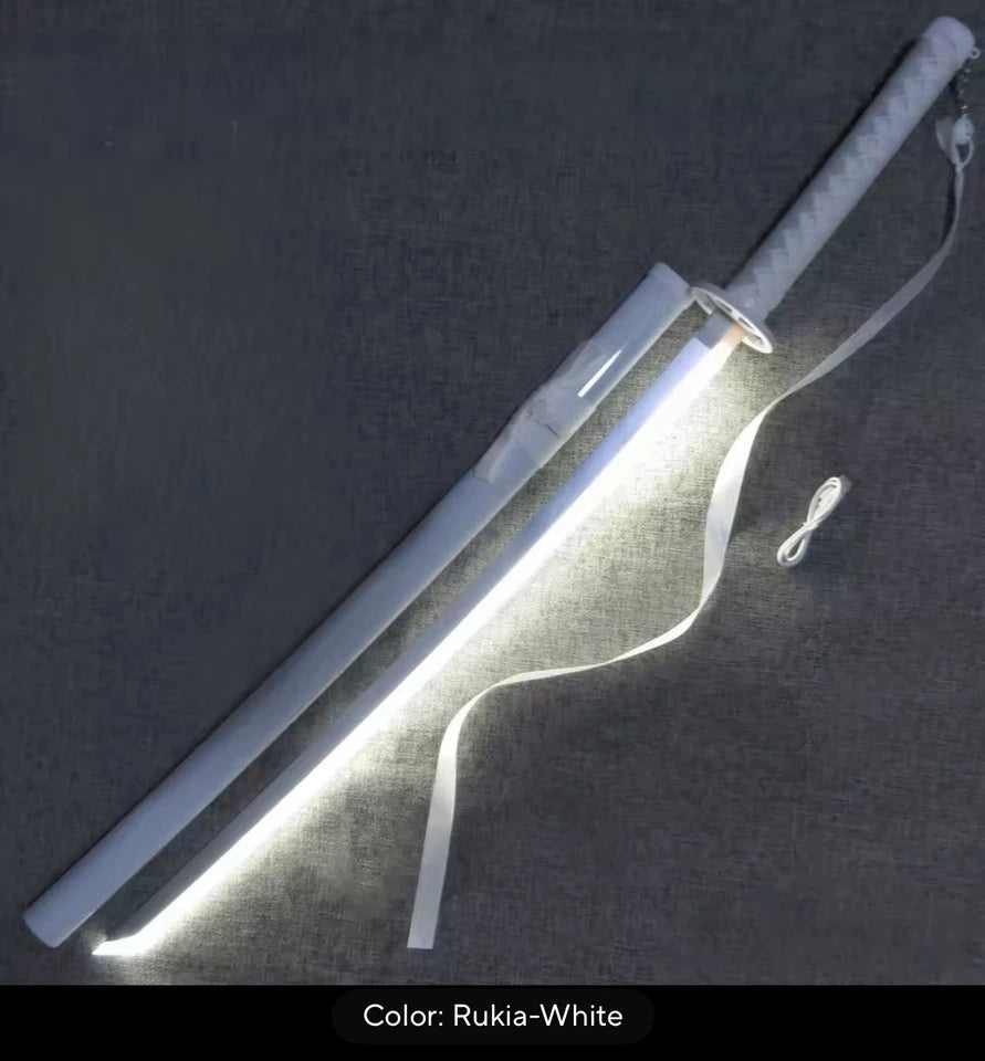 Led Luminous Bleach Katana Ichigo Rukia Sword Cosplay Light up 41"