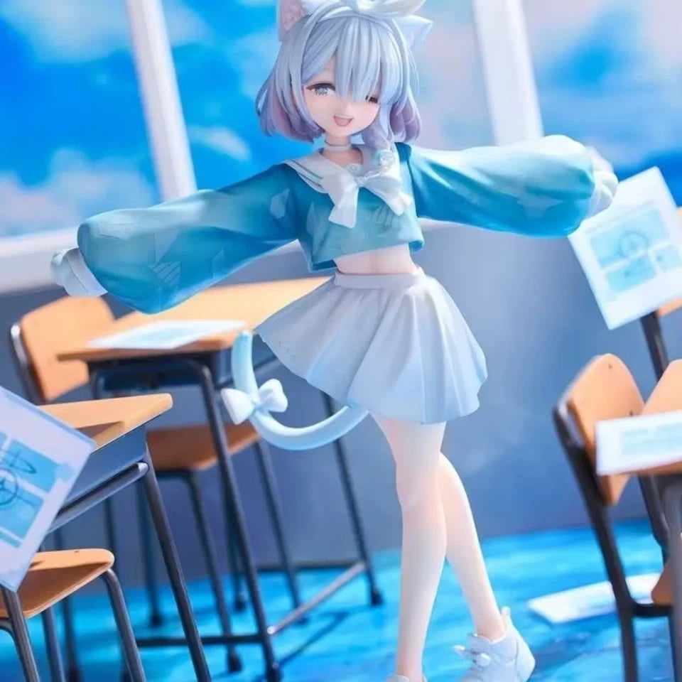 Arona Neko Student Blue Archive RPG Kawaii Nekomimi Figure PVC 8" [Boxed]