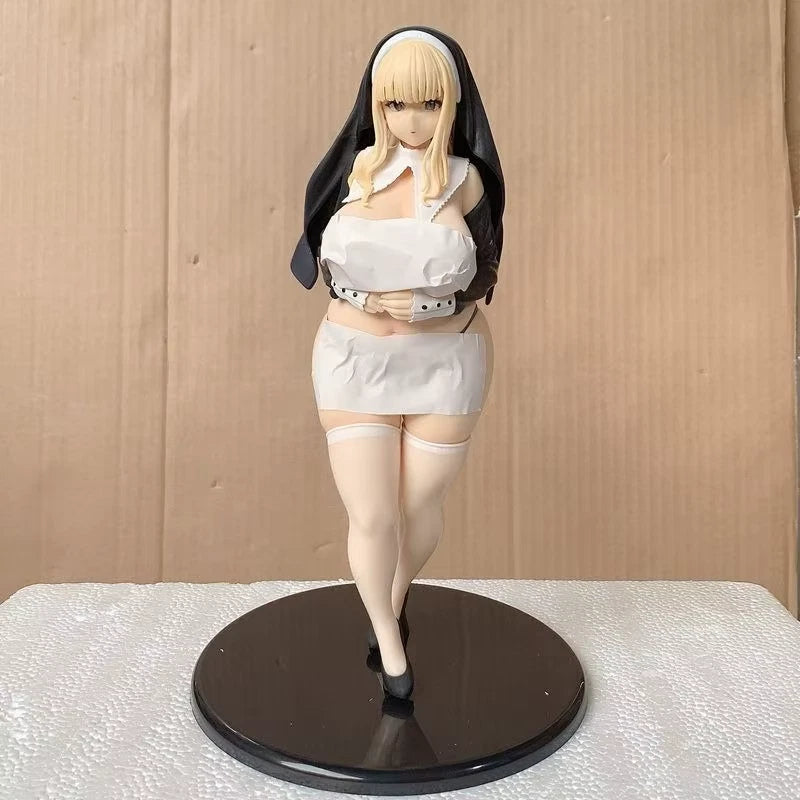 Louisa Full Bust Nun Kounin Sao Ojisan Manga Cast Off Curvy Figure PVC 10" [Boxed] *Adult Collectible*