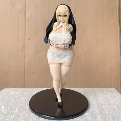Louisa Full Bust Nun Kounin Sao Ojisan Manga Cast Off Curvy Figure PVC 10" [Boxed] *Adult Collectible*