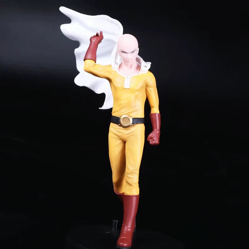 Saitama Bald Cape One Punch Man Anime Collectible Action Figure PVC 7.8" [No Box]