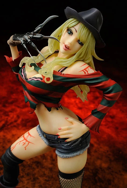 Female Freddy Krueger Collectible Scary Parody Horror Figure PVC 7" [Boxed] *Adult Collectible*