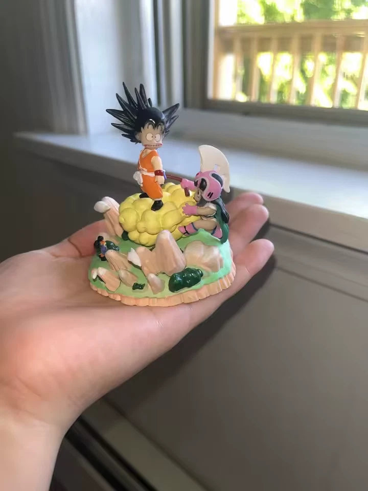 Childhood Goku & Chi-Chi Dragon Ball Anime Figure Model Statue PVC 5.5" [Boxed]