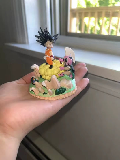 Childhood Goku & Chi-Chi Dragon Ball Anime Figure Model Statue PVC 5.5" [Boxed]
