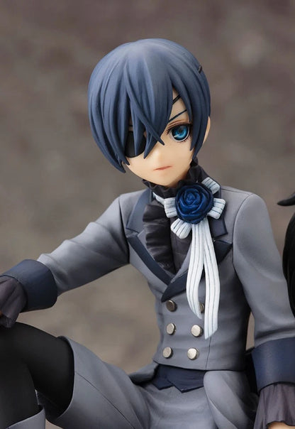 Ciel Phantomhive Mounted Black Butler Anime Figure Model Statue PVC 7" [Boxed]