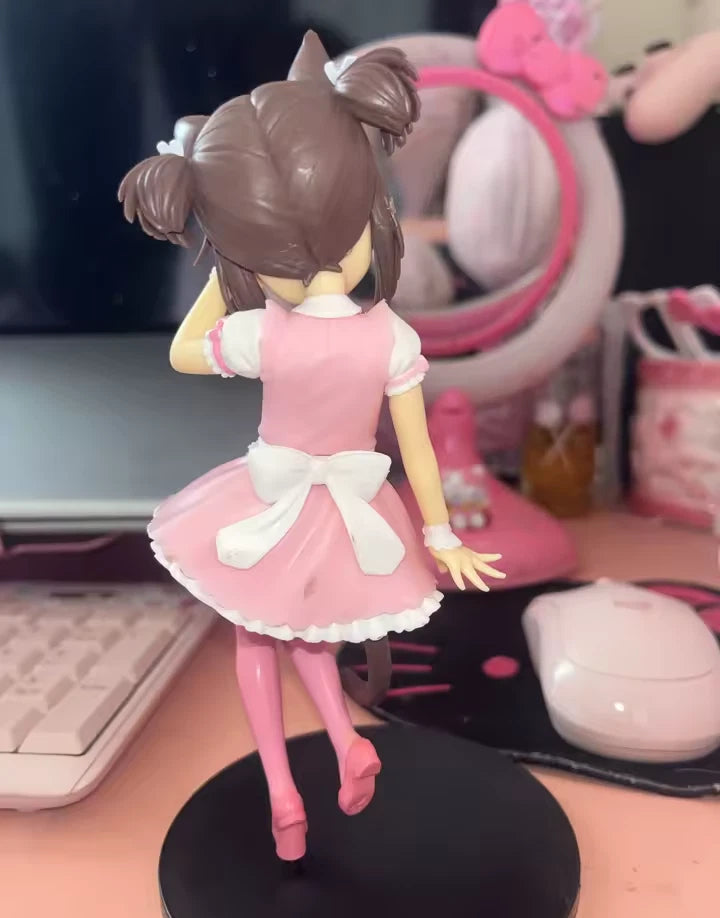 Chocola & Vanilla Maid Outfit Nekopara Anime Figure Model Statue PVC 7" [Boxed]
