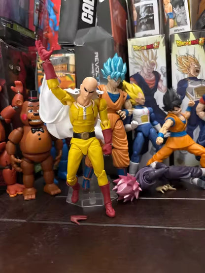 Saitama Bald Cape One Punch Man Adjustable Popular Anime Figure PVC 6" [Boxed]