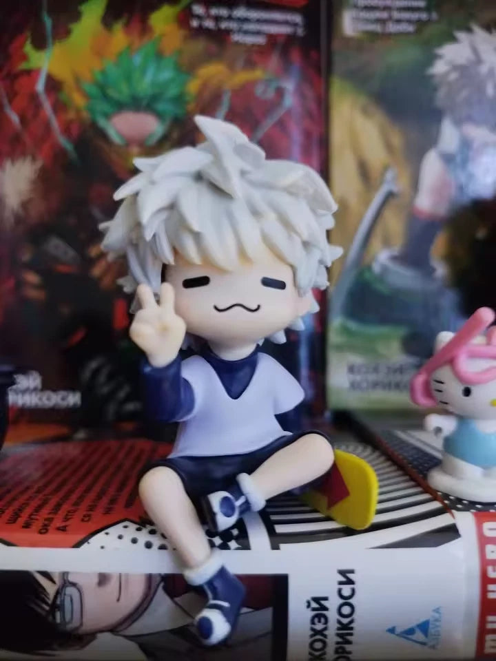 Killua Zoldyck Peace Sign Hunter x Hunter Chibi Anime Figure Model PVC 3" [Boxed]