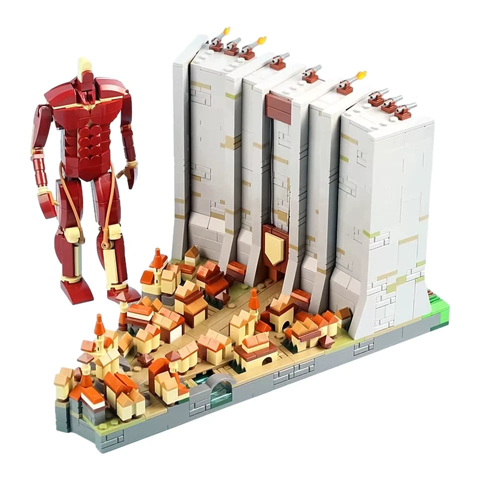 Wall Maria Attack on Titan AOT Anime Building Blocks 1068 pcs 6.6" [No Box]