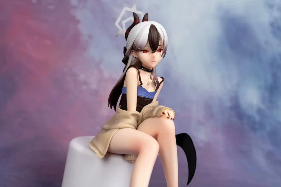 Onikata Kayoko Sitting Blue Archive RPG Kawaii Anime Figure PVC 6.2" [No Box]