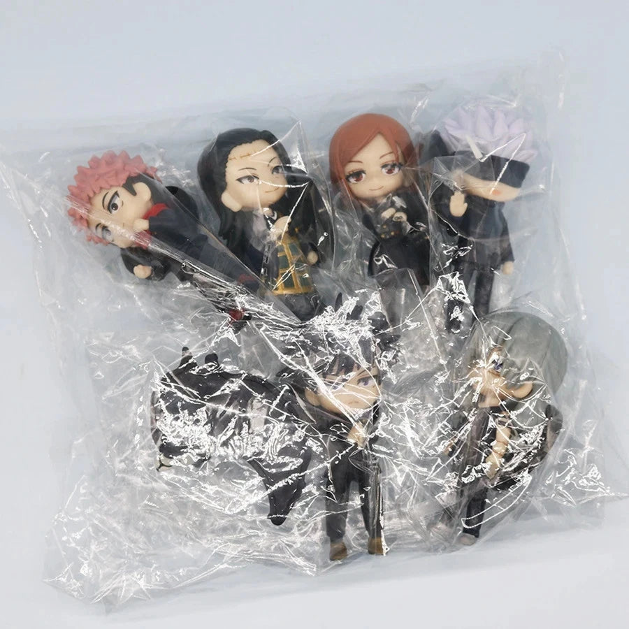 7 PCS Jujutsu Kaisen Anime Collectibles Kawaii Chibi Figurines PVC 3" [No Box]