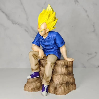 Vegeta SSJ1 Dragon Ball Z Collectible Anime Figure Model Statue PVC 8.6" [Boxed]