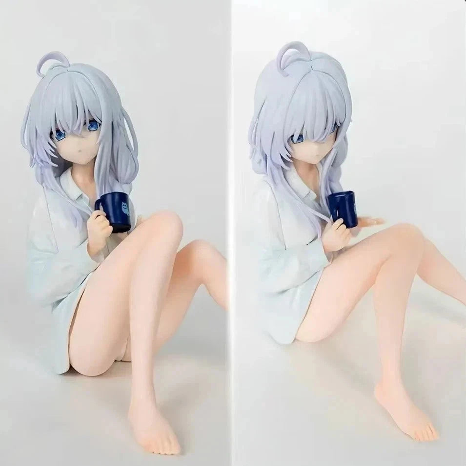 Elaina Pajamas Wandering Witch Anime Kawaii Desktop Figure PVC 4.3" [No Box] *Adult Collectible*