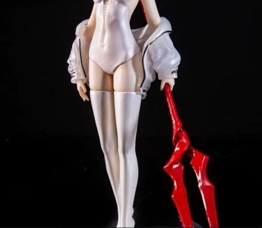 Rei Ayanami Latex Bodysuit Neon Genesis Evangelion Kawaii Anime Figure PVC 8" [No Box]