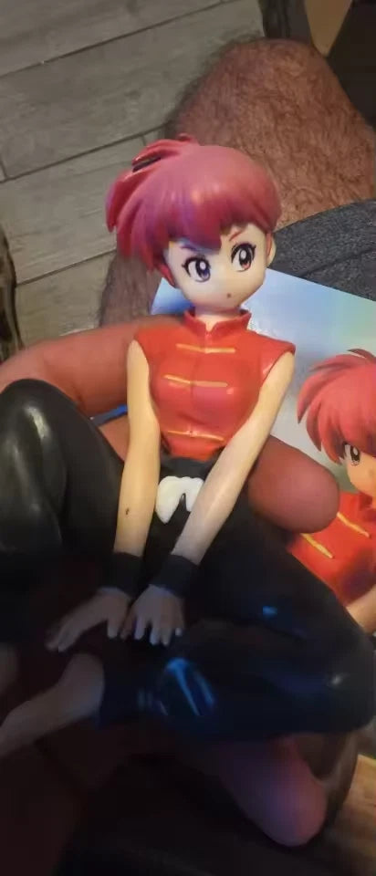 Saotome Girl-Type Sitting Ranma ½ Collectible Anime Figure Model PVC 4" [Boxed]
