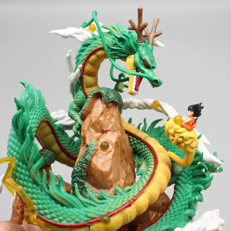 Childhood Goku & Shenron Dragon Ball Anime Figure Model Statue PVC 8.5" [No Box]