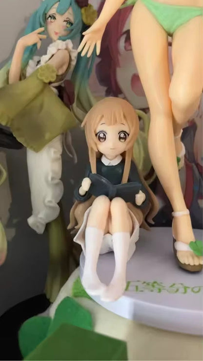 Hanako‌ Omuro Reading YuruYuri Kawaii Desktop Anime Figure Model PVC 3" [No Box]