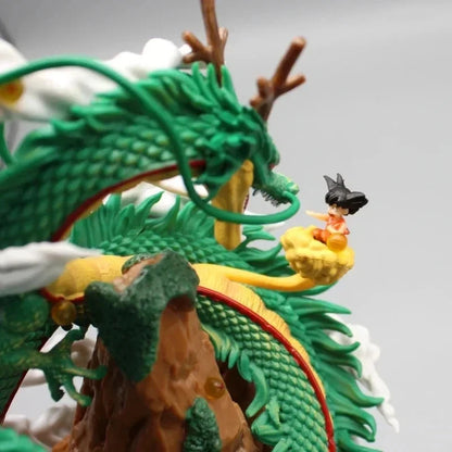 Childhood Goku & Shenron Dragon Ball Anime Figure Model Statue PVC 8.5" [No Box]