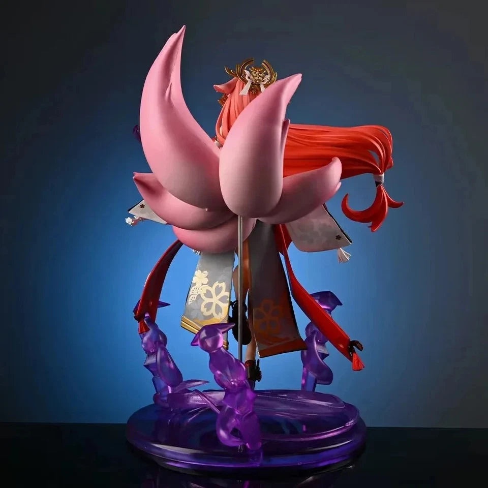 Yae Miko Cheongsam Katsune Genshin Impact RPG Kawaii Figure PVC 8.8" [Boxed]