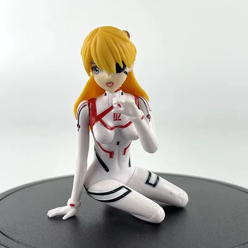 Asuka, Rei Ayanami, Mari Illustrious Neon Genesis Evangelion Anime Figures PVC 4" [No Box, 3 pc set]