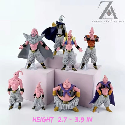 Buu Squad Dragon Ball Z Anime Collectible Figures Set PVC 2.7 - 3.9” [No Box : 8 pcs]