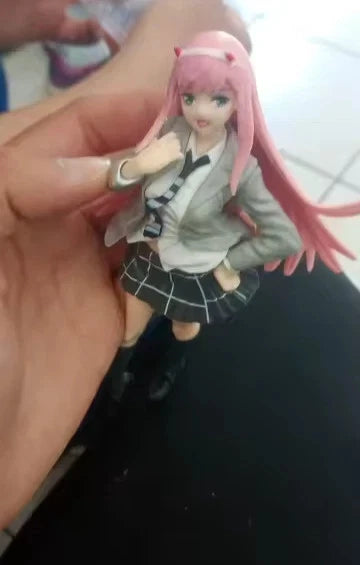 Zero Two School Uniform Darling in the Franxx Anime Figure Model Statue PVC 6" [No Box]