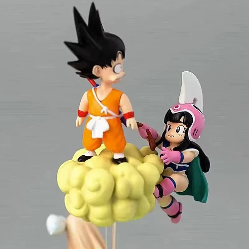 Childhood Goku & Chi-Chi Dragon Ball Anime Figure Model Statue PVC 5.5" [Boxed]